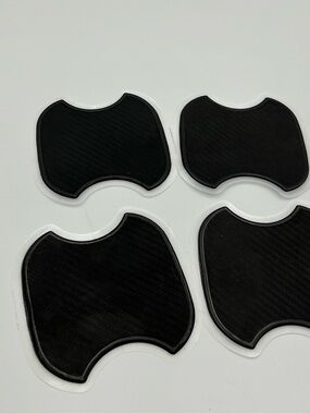 Black Car Door Protective Pad Stickers - Set of 4